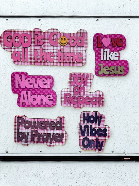 12 Colorful Inspirational Magnets