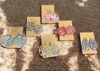5 Sets of Flower Earrings PLUS Bonus Heart Pair
