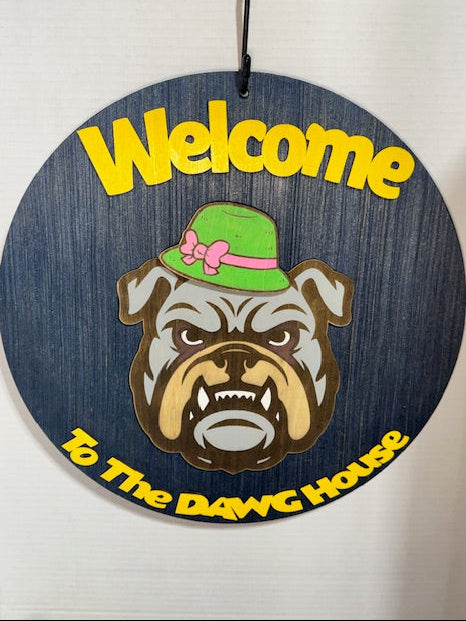 15" Bulldog Door Sign