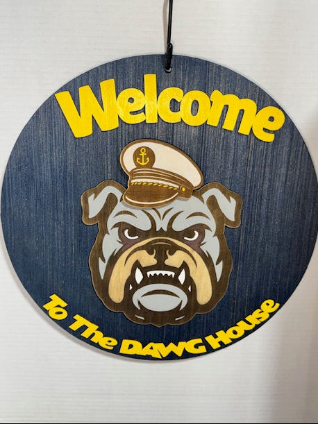15" Bulldog Door Sign