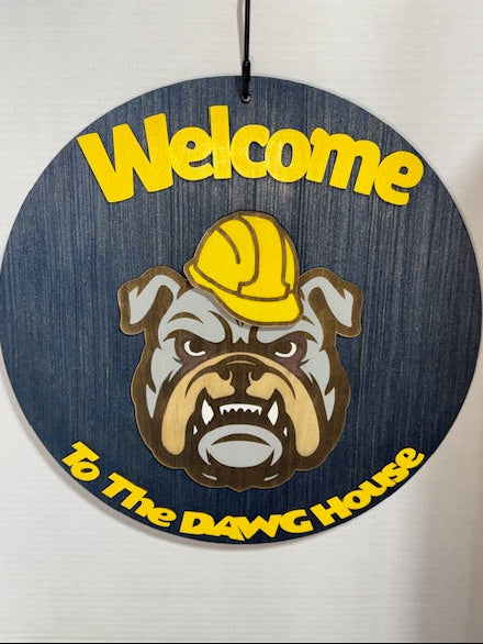 15" Bulldog Door Sign