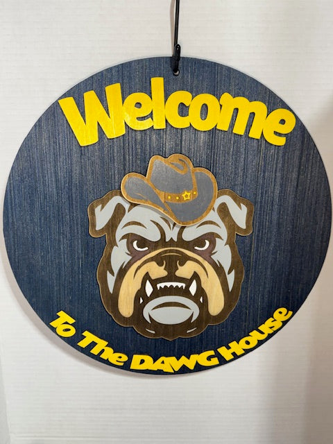 15" Bulldog Door Sign