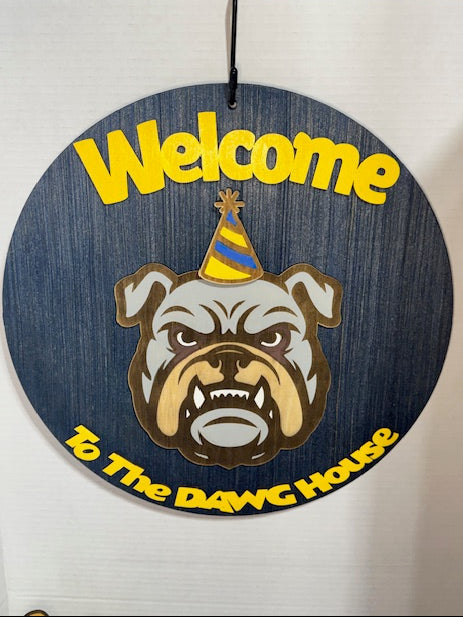 15" Bulldog Door Sign