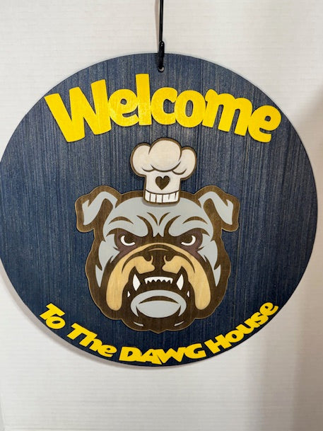 15" Bulldog Door Sign