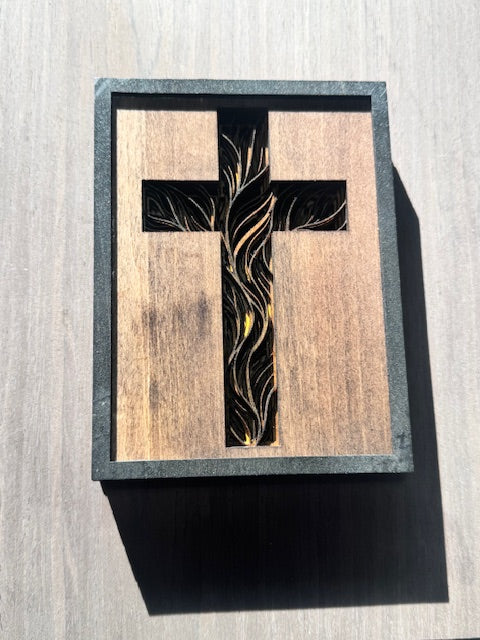 7-Layer Standing Wooden Cross