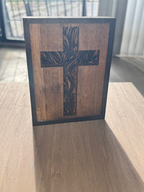 7-Layer Standing Wooden Cross