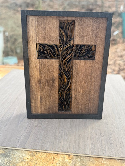 7-Layer Standing Wooden Cross