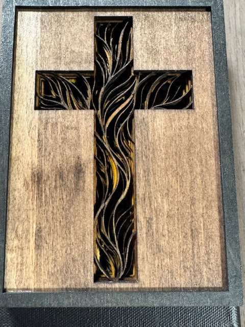7-Layer Standing Wooden Cross