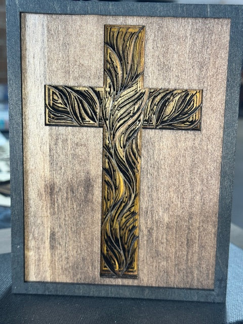7-Layer Standing Wooden Cross