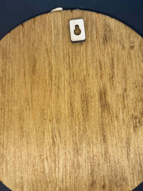 Amazing Grace 8.5 Inch Round Hanging Sign with Church Illustration, Inspirational Faith Decor, Christian Wall Art, Gift for Spiritual Home