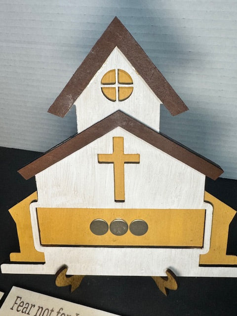 Church with Magnetic Changeable Bible Verses