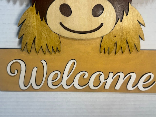 Cow Welcome Hanging Sign