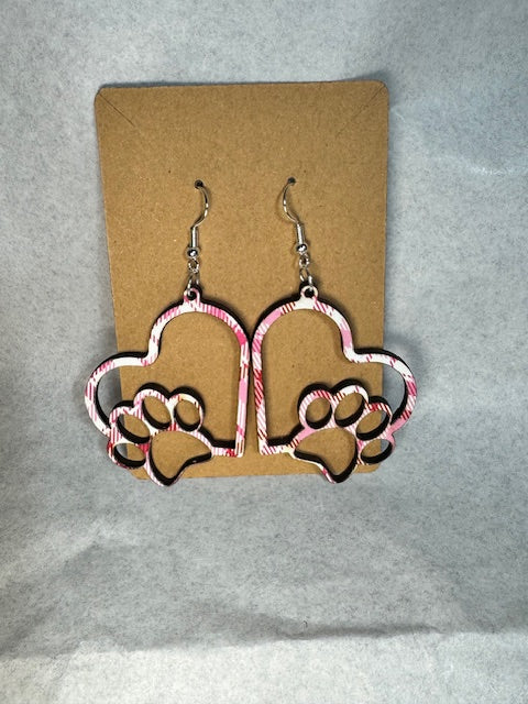 5 Pairs Animal Earrings Plus Bonus Heart Paw Pair!