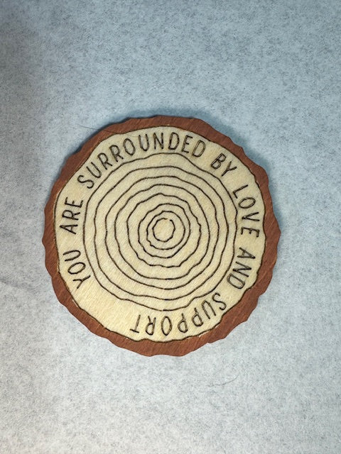 2 Sets of 7 Inspiring Wooden Chip Coins