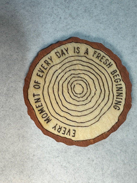 2 Sets of 7 Inspiring Wooden Chip Coins