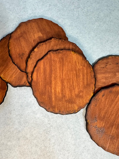 2 Sets of 7 Inspiring Wooden Chip Coins