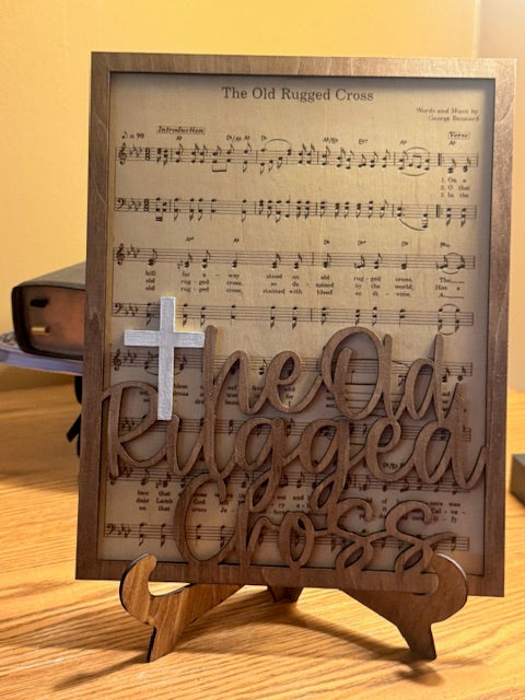 Old Rugged Cross on Stand