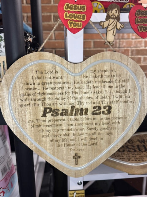 Psalm 23 Heart LED Light