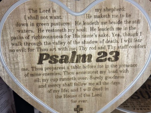 Psalm 23 Heart LED Light