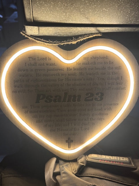 Psalm 23 Heart LED Light