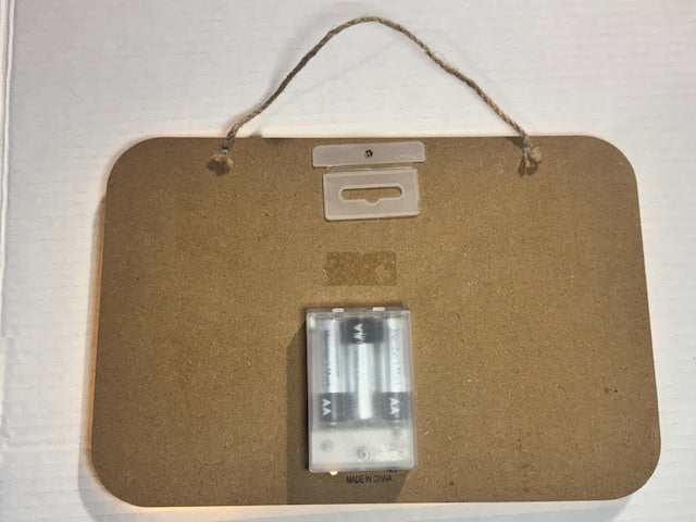 LED QR Tracker | Christmas Wooden Laser-Engraved Santa’s Workshop