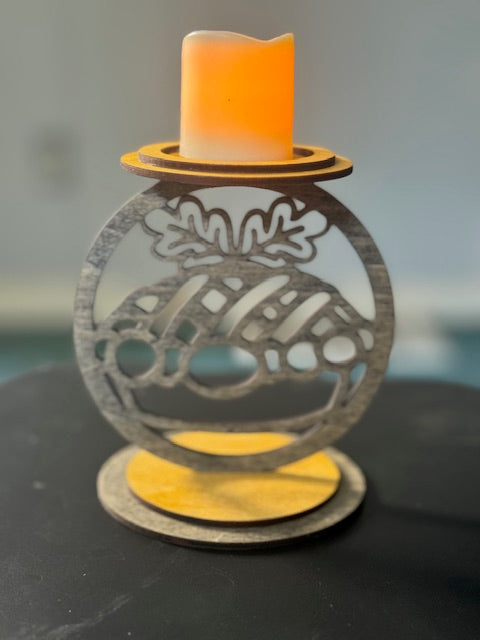 Pumpkin Pie Candle Holder