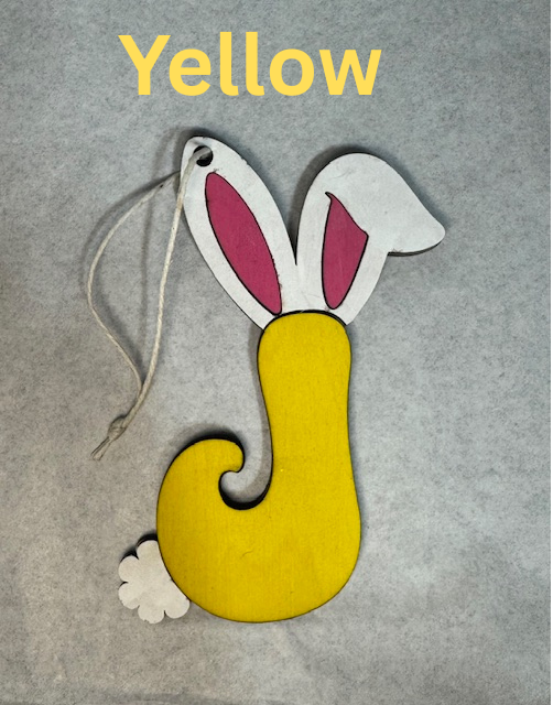 Bunny Initial Easter Basket Tag